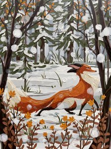 Winter Forest Fox by HUGO
