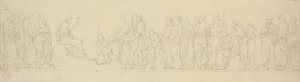 The Sermon on the Mount. Frieze Composition with Study for a Divergent Relief in the Castle Church by H.W. Bissen
