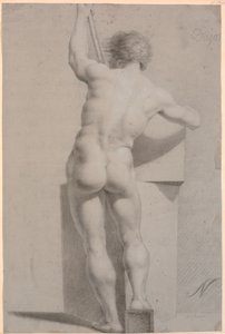 Standing Model. Seen from the Back. Staff in Left Hand by H.W. Bissen
