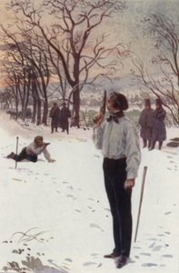 Henri, standing still and covering his face with his pistol, was waiting
