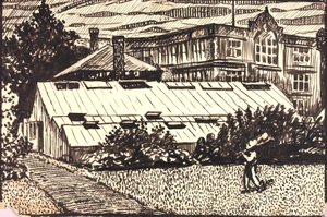 Untitled (Figure and Buildings)