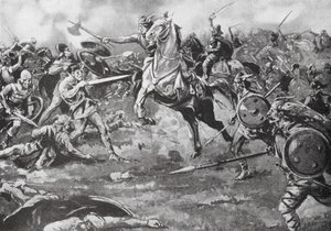 The Franks aid in defeating the Huns by H. M. (after) Burton