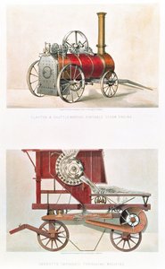 Clayton and Shuttleworths Portable Steam Engine and Garratts Improved Threshing Machine, engraved by G. Greatbach