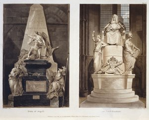 Tombs of the Duke of Argyll and Lord Mansfield (plate 56 from Westminster Abbey)