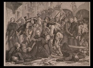 The Massacre of the Priests in September 1792 by H. de la Charlerie