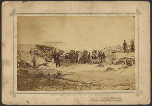 Naval Battery, Two 8-inch Parrot Rifles, Breaching Battery against Sumter by Haas and Peale