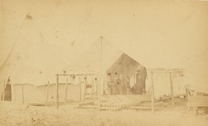 Soldiers in Tent by Haas and Peale