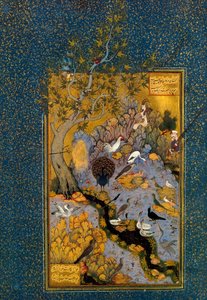 Folio from Mantiq al-Tayr, The Language of the Birds, by Attar, c1600 by Habib Allah