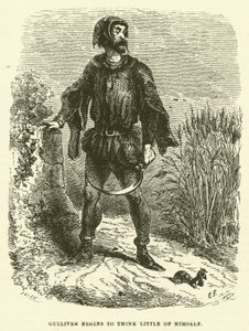 Gulliver begins to think little of himself by after Hablot Knight Browne