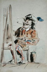 Caricature of an artist