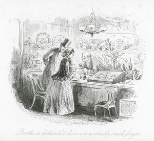 London Streets: Bertha is Declared to Have a Remarkably Small Finger by Hablot Knight (1815 92) Browne
