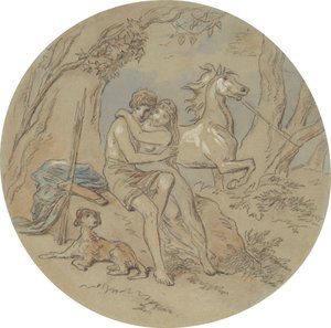 One of eighteen designs for a series of plates illustrating Venus and Adonis