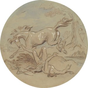 One of eighteen designs for a series of plates illustrating Venus and Adonis