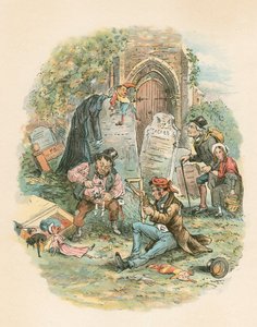 Scene from The Old Curiosity Shop by Charles Dickens by Hablot Knight Browne