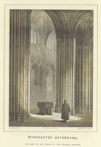 Winchester Cathedral, View Across the Nave Showing the Front and Wykeham