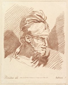 Head of a Man Wearing a Turban, Mid to Late 18th Century by Hakman