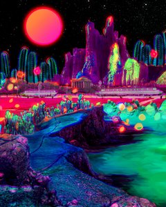Vibrant Surreal Landscape by Halit Benli
