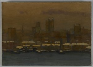 River Front, New York in Winter by Hamilton Easter Field