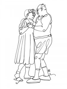 Dancing Senior Couple by Hanna Lee Tidd