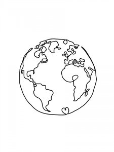 Global Heart Outline by Hanna Lee Tidd