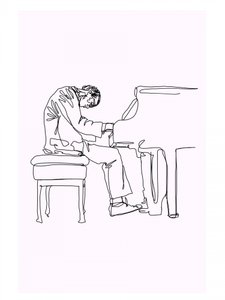Musician at the Piano by Hanna Lee Tidd