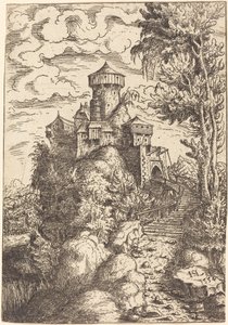 Landscape with a Fortress and Big Stairway by Hanns Lautensack