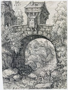 Landscape with Bridge, 1550 by Hanns Sebald Lautensack