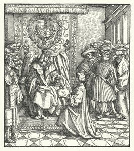 Dedication of a Book to the Holy Roman Emperor Maximilian I by Hans (after) Burgkmair