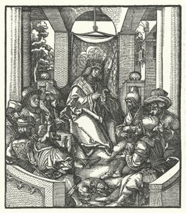 King Louis XI of France negotiating with Flemish rebels by Hans (after) Burgkmair