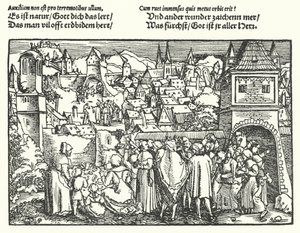 The Earthquake by Hans (after) Burgkmair