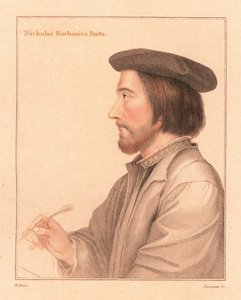 Nicholas Borbonius, Latin poet and tutor (engraving) by Hans (after) Holbein the Younger