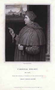 Thomas Wolsey, English Politician, Archbishop and Cardinal of the Catholic Church (engraving) by Hans (after) Holbein the Younger