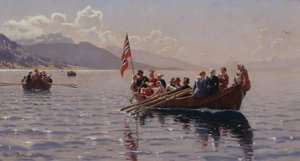 Wedding Procession in Sognefjord