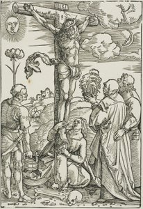 Christ on the Cross with Mary, John, the Magdalen, and Stephen