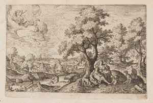 Plate 12, from Landscapes with Scenes from the Old and New Testament and Ovid’s Metamorphoses