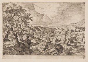 Plate 19, from Landscapes with Scenes from the Old and New Testament and Ovid