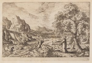 Plate 22, from Landscapes with Scenes from the Old and New Testament and Ovid’s Metamorphoses by Hans Bol