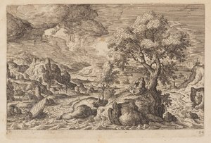 Plate 24, from Landscapes with Scenes from the Old and New Testament and Ovid