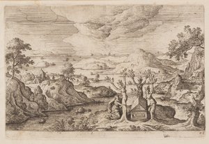 Plate 28, from Landscapes with Scenes from the Old and New Testament and Ovid’s Metamorphoses by Hans Bol