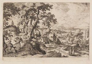 Plate 3, from Landscapes with Scenes from the Old and New Testament and Ovid