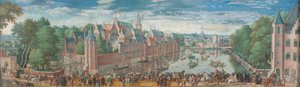 "The Goose Game" on the Vijvar at the Hague by Hans Bol
