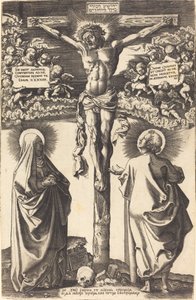 Christ on the Cross with the Virgin and Saint John by Hans Brosamer