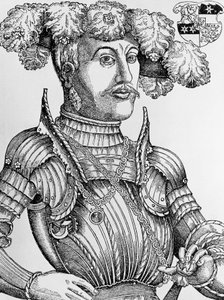 Portrait of Philip I, Landgrave of Hesse, known as the Magnanimous, engraving by Hans Brosamer by Hans Brosamer