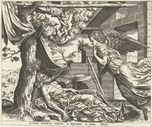 The Death of Lazarus by Hans Collaert (I) (possibly)