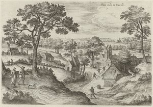 View of the Church of St. Job and the Castle of Carloo by Hans Collaert (I)