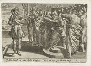 Saul Tries to Kill David (David and Saul series) by Hans Collaert (I)