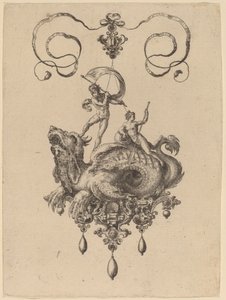 Design for a Pendant with a Sea-Monster Carrying Thetis and a Man with a Sail by Hans Collaert the Elder