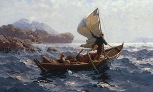 Woman, man and child in a Oselver