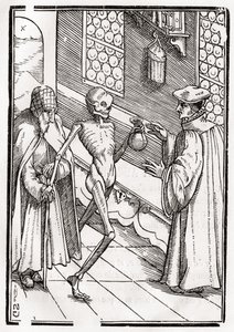 Death comes to the Doctor, engraved by Georg Scharffenberg, from 