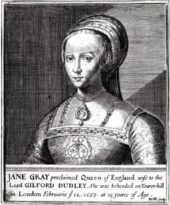 Jane Gray, engraved by William Marshall by Hans Holbein der Jüngere